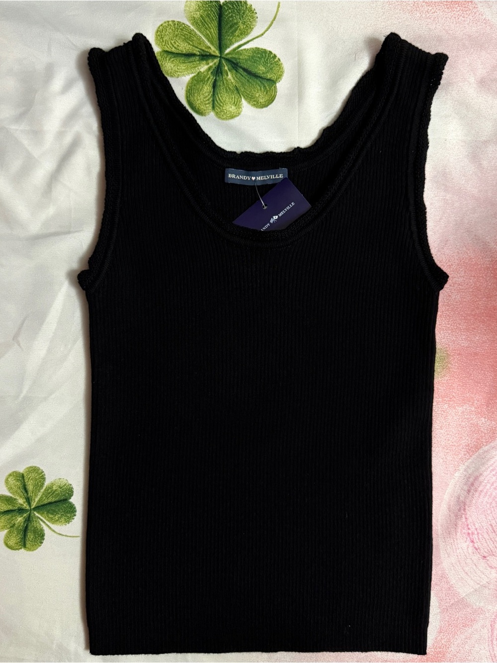 Black Ribbed Tank